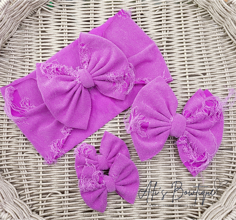 Neon Purple Distressed