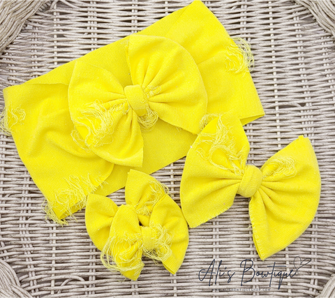 Neon Yellow Distressed