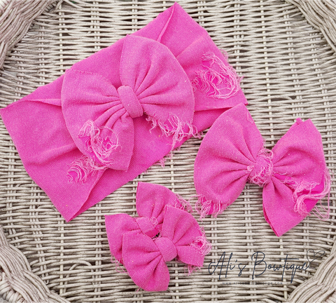 Neon Pink Distressed
