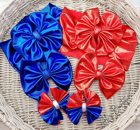 Patriotic Red & Blue Metallic